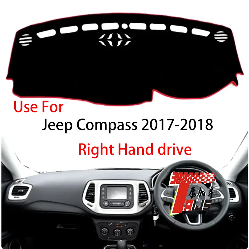 

TAIJS Factory 3Colors car pad Polyester Fibre Car Dashboard Cover For Jeep Compass 2017-2018 Right Hand drive