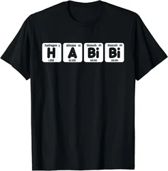 Habibi Arabic Love Lebanese Word Periodic Table T-Shirt Funny Clothing Tops  Shirts for Women  Graphic T Shirts