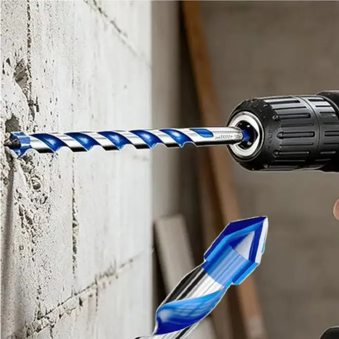 4-Flute Carbide Masonry Drill Bit 215mm 310mm Length 6.35mm Hex Shank for Concrete Brick For wood Aluminum Use