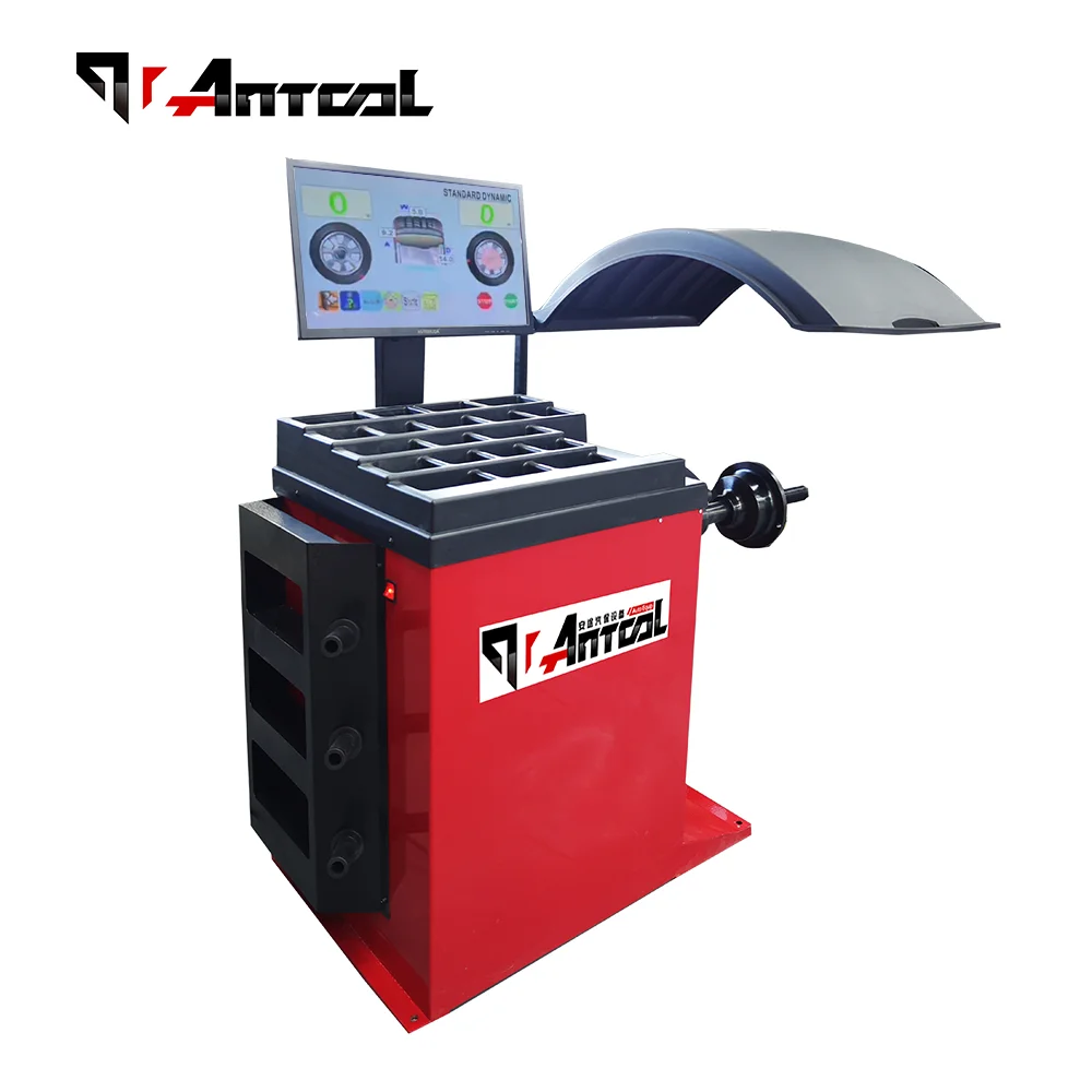 AnTool Wheel Balancing Machine CE Certified Dynamic Balancer Model A-680 1g Accuracy LED Display 110V/220V For Automotive