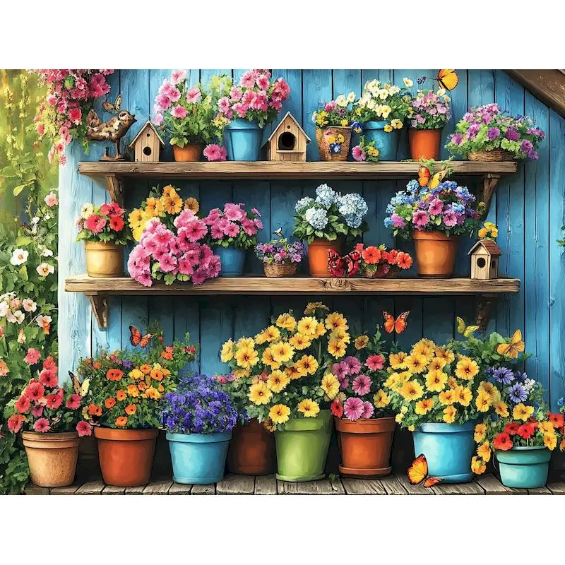 

GATYZTORY Painting By Numbers Flower In Vase DIY Frame 60x75cm Picture By Number Window On Canvas DIY Home Decoration