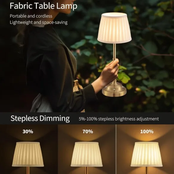 デスクランプ寝室ナイトライトUSB充電ベッドサイドランプ
