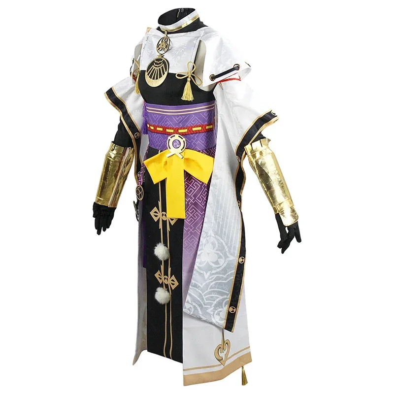 Kujou Sara Cosplay Kostuum Spel Genshin Impact Kujo Sara Cosplay Kostuum Pruik Masker Sokken Halloween Kostuums Voor Vrouwen Meisjes