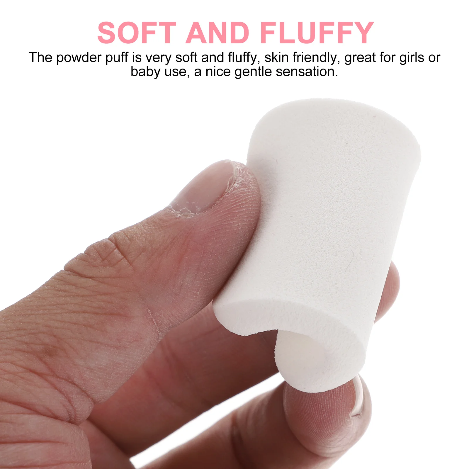 2pcs Powder Puff Box With Travel Case Premium Makeup Sponge For Face Powder Foundation Beauty Compact Puff