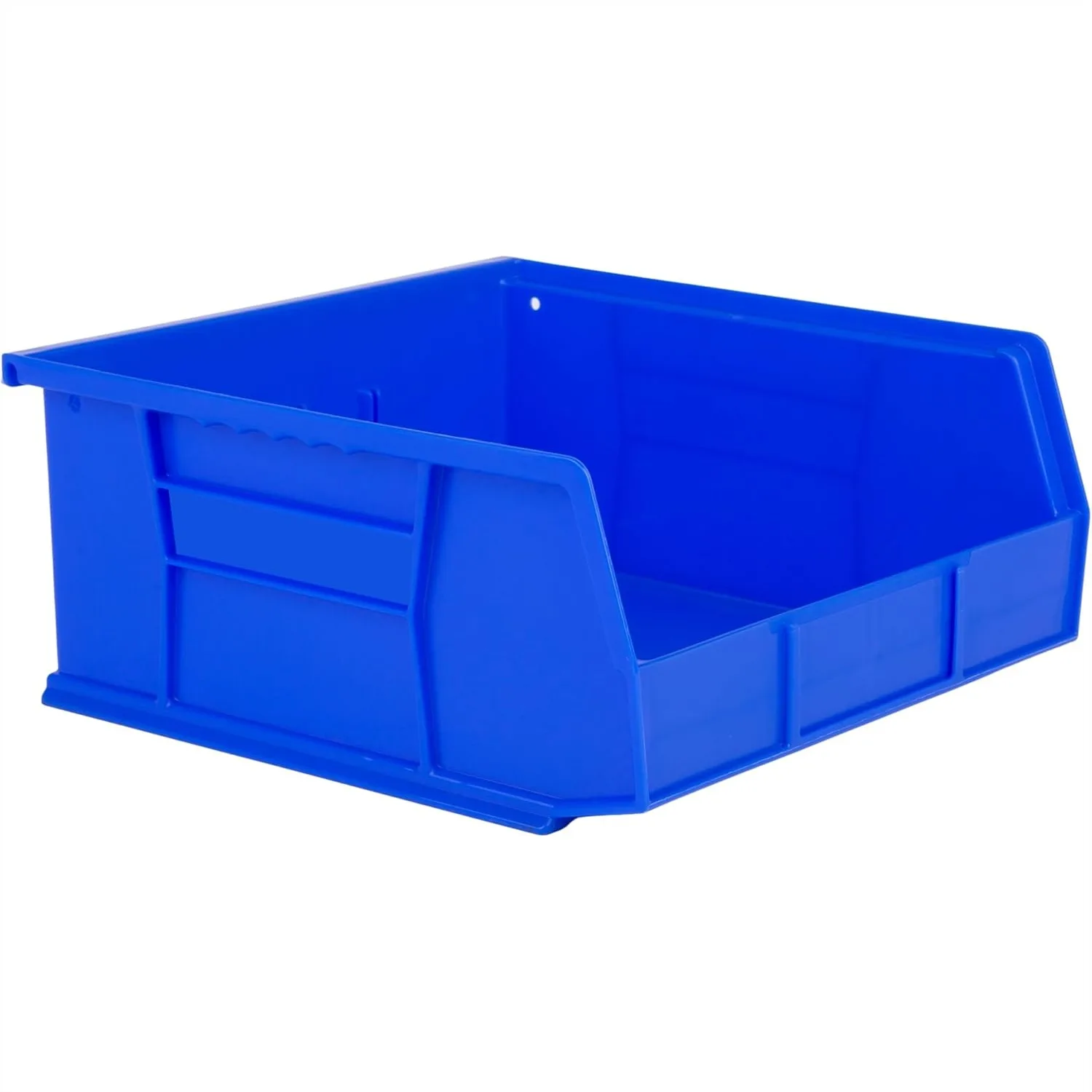 

Plastic Stackable Storage Bin 11x11x5 inch, Small Parts Organizer for Home, Warehouse, and Garage, Blue