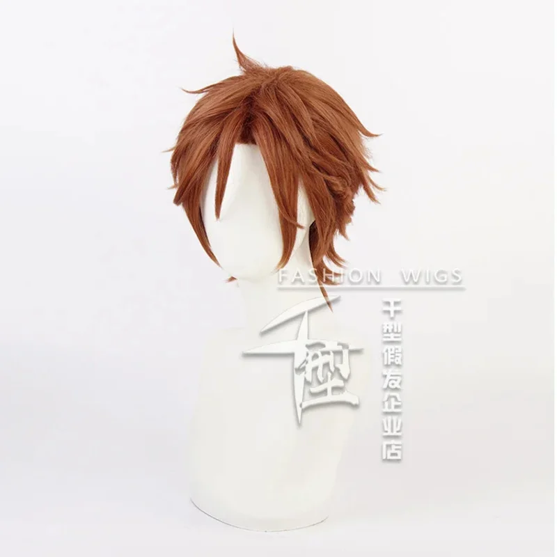 NewEnsemble Stars MaM Cosplay ES2 Double Face Yellowish-Brown Wig Headgear Heat Resistant Synthetic Party Wigs + Wig Cap2025