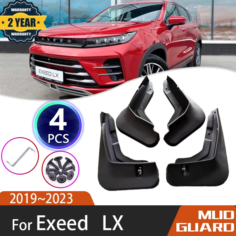 

4 PCS Car Mudguards For Exeed LX 2023 2022 2021 2020 2019 Car Anti Dirty Guard Splash Flap Fenders Auto Accessories Mud Flaps