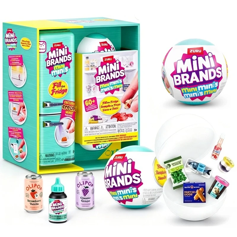 Mini Refrigerador Modelo Caja Sorpresa, Adorno Creativo, Micro Comida de Juguete, Decoración para Casa de Muñecas, Juguete Sorpresa en Caja Ciega, Regalo para Niños