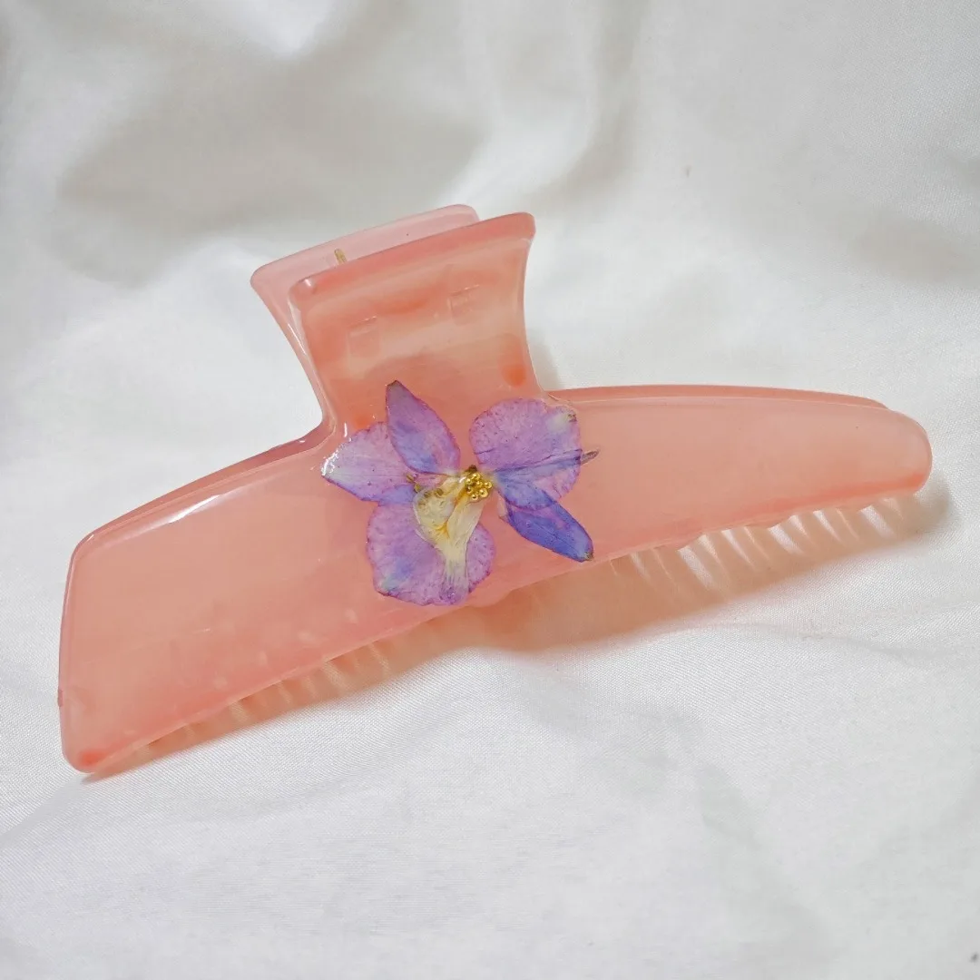 

3196 оптовая продажа, ручная работа, простая фиолетовая заколка в виде птицы, сушеный цветок, акула, нежный сладкий лесной стиль, сказочная заколка для волос, Рождественский подарок