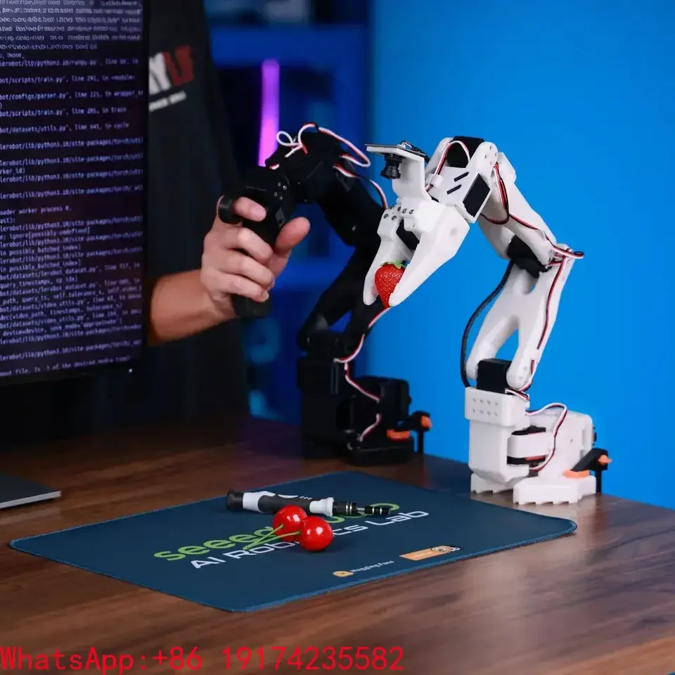 AI Arm Servo Motor Kit Learning Robotic Open Source SO-ARM101 Pro Low-Cost Hugging Face LeRobot (Assembled)