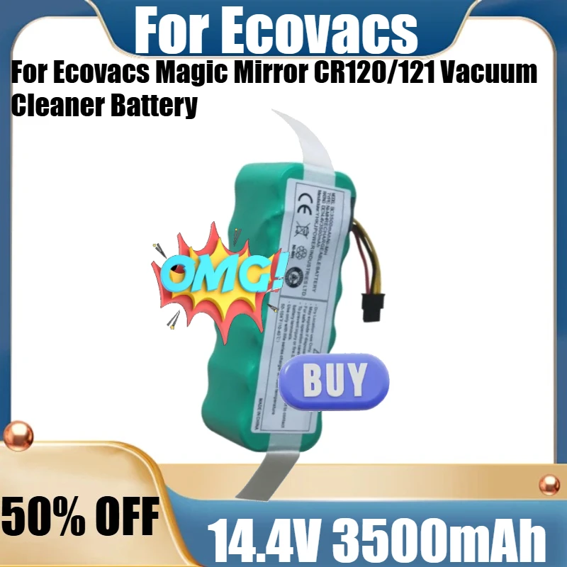 

Новая высококачественная батарея 14.4V 3500mAh для роботов-пылесосов Ecovacs Magic Mirror CR120/121, X580, X500