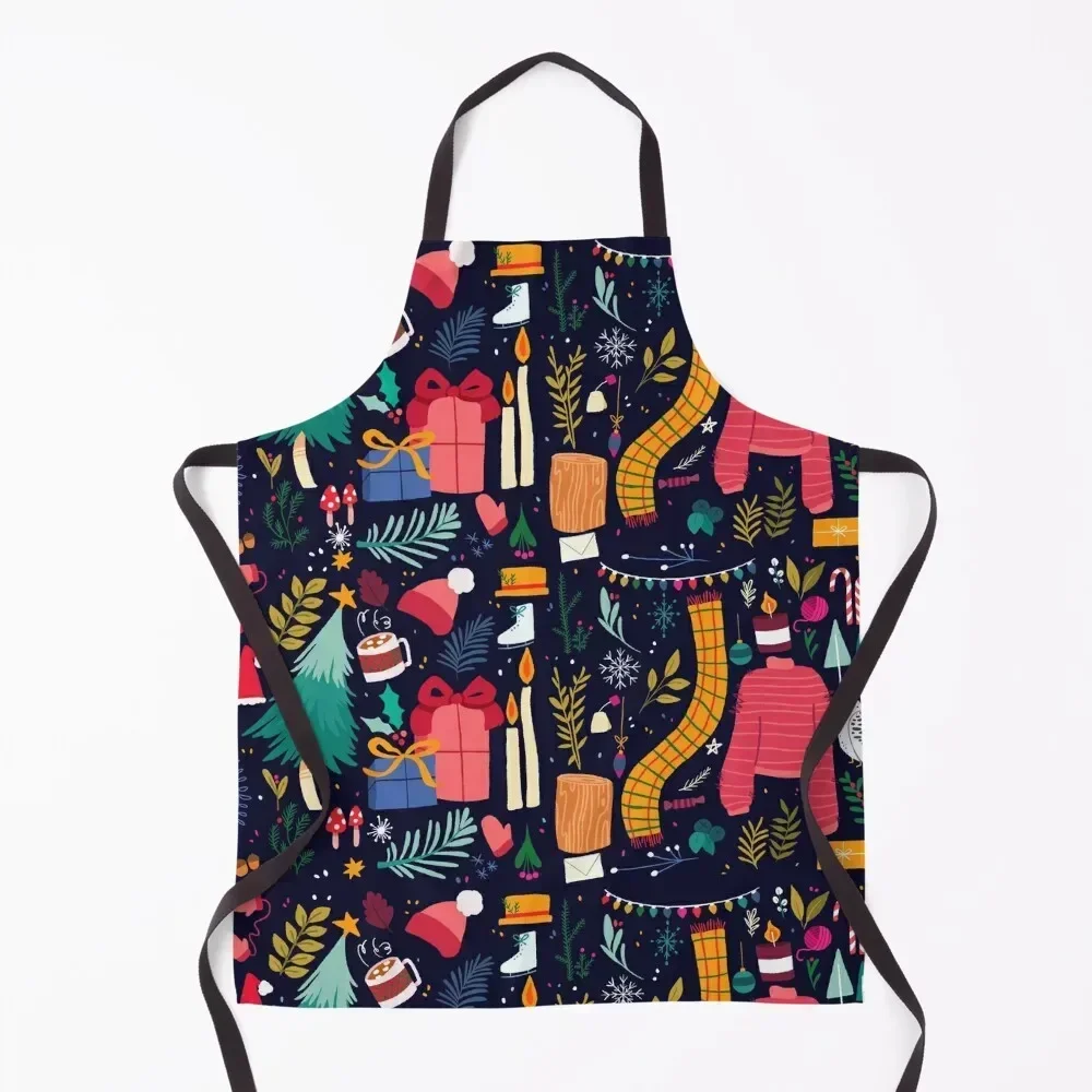 

Scandinavian Winter Pattern Apron For Girl Chef Accessory Kitchen Supplies Idea Goods Apron