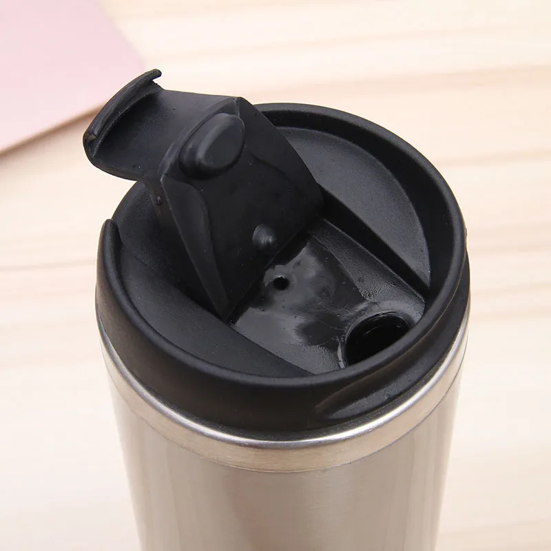 DIY 450ML Coffee Cup Customized Print with Your LOGO PHOTO Name TEXT Thermos Tumbler for Office Drink Water Keep Cold and Hot