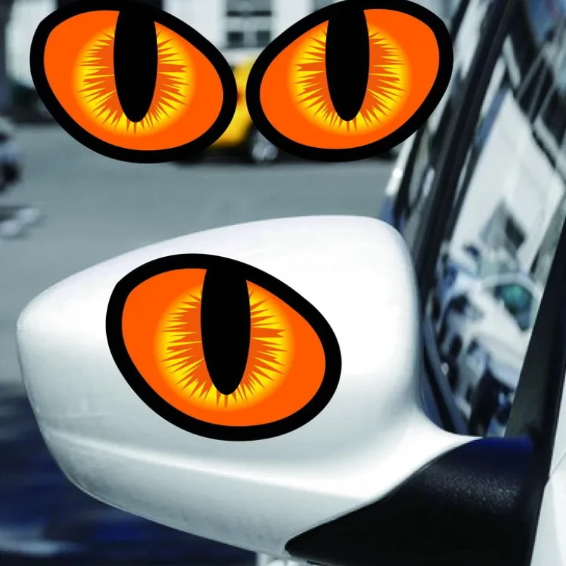 3D Stereo Reflective Eyes Stickers for Car Rearview Mirror Auto Strong Reflective Cat Eyes Waterproof for Truck SUV Car Stickers