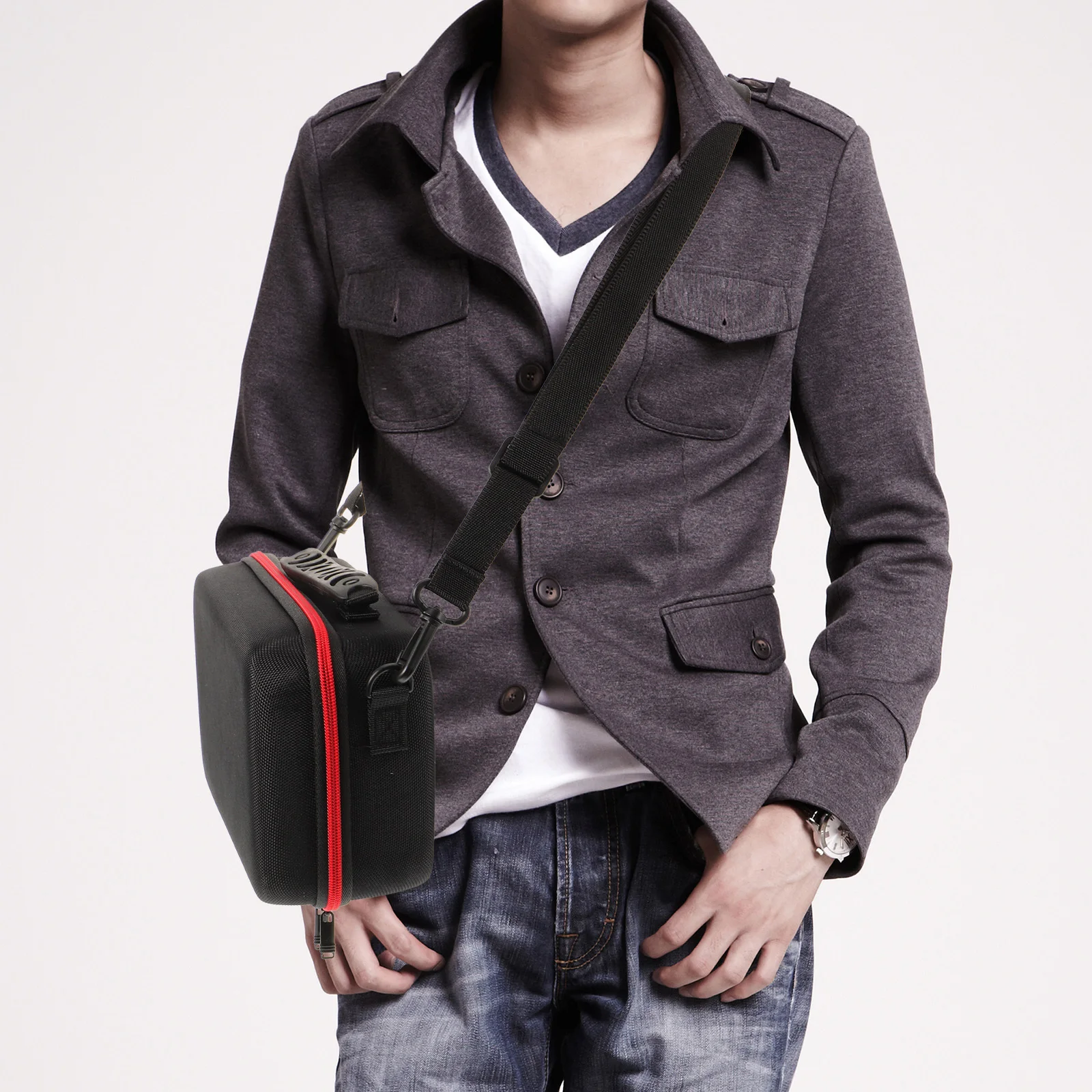 

1pc Digital Organizer Cuttable Sponge Grid Durable Hard Shell Camera Bag For Travel Camera Bag Travel Outdoor Portable Storage