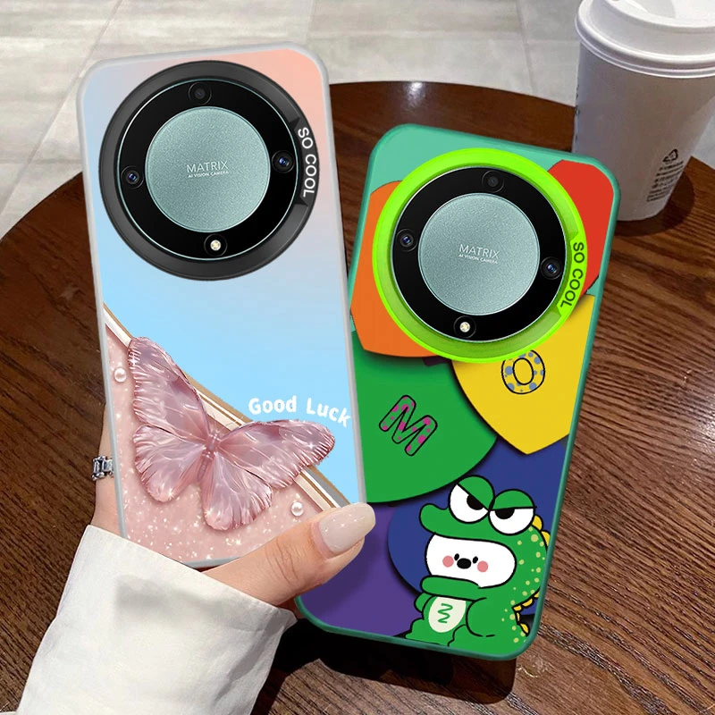 Bonito borboleta gato caso de telefone forhonor 200 pro 200 lite x9a x8a x7a 90 70 90 lite x8b 5g silicone à prova de choque popular luxo copa
