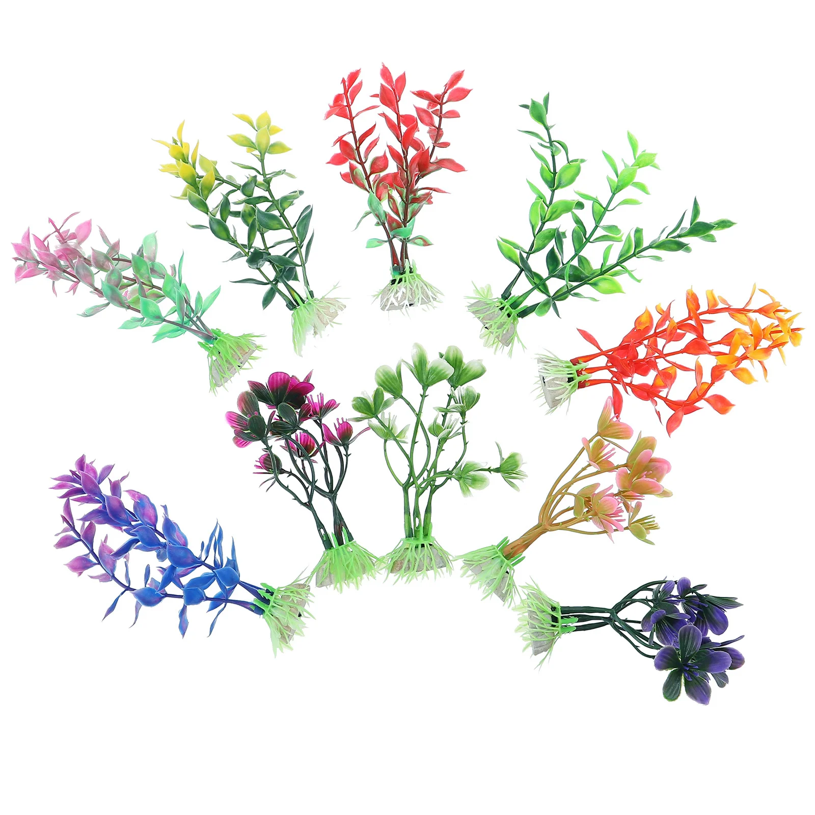 

10Pcs Lifelike Aquarium Plants Decor Realistic Fish Tank Underwater Plants Plastic Grass Adorn Plastic Grass Decor