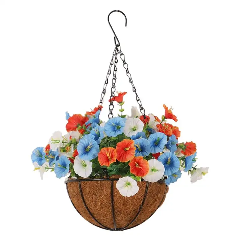 

Fake Hangable Flower Artificial Flowers Hangable Plants In Basket No Pruning Fake Plants For Wedding Porch Patio Balcony Yard