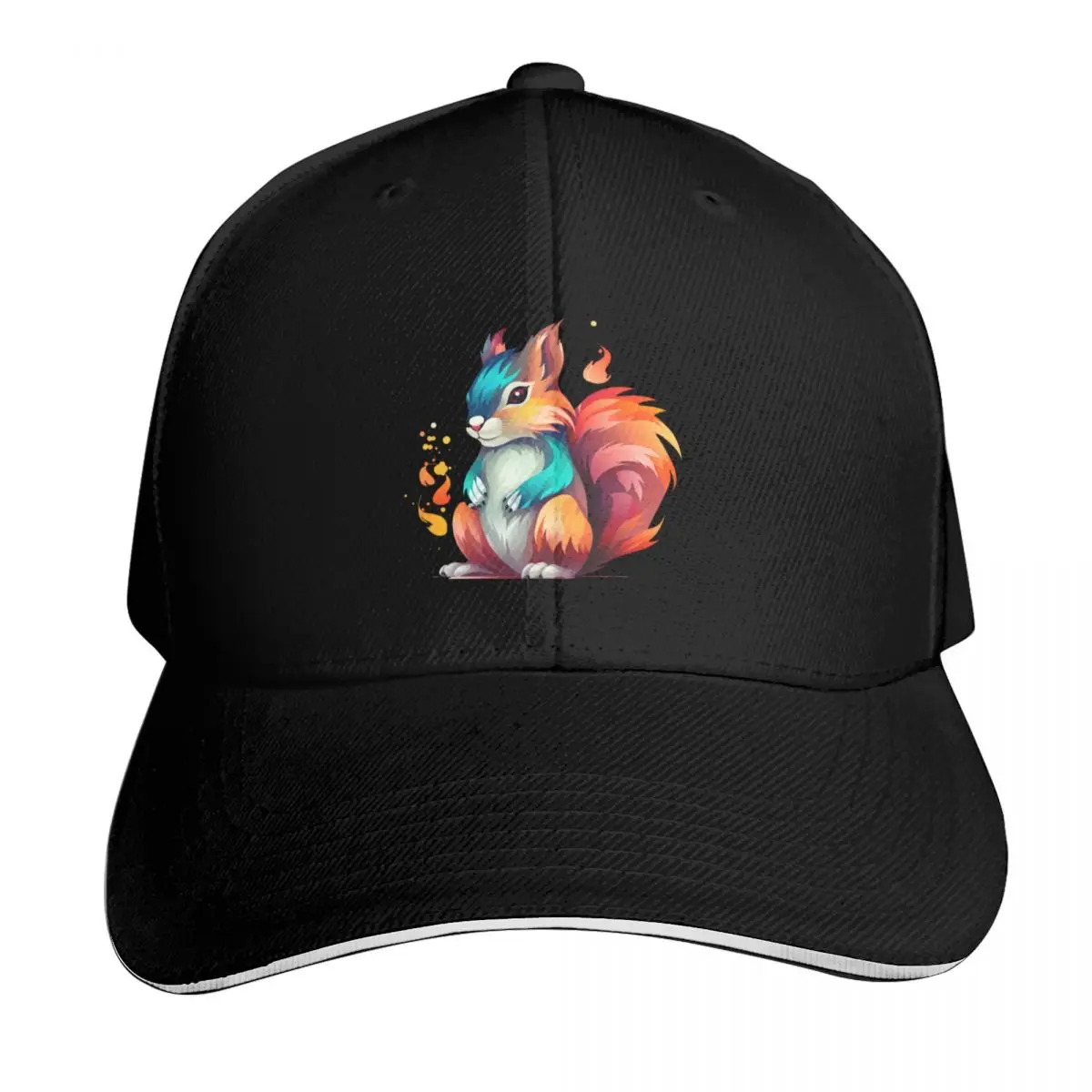 Activity and Energy. Mascot squirrel Baseball Cap Curved Brim Classic Fit Low Profile Unstructured Unisex for Men Women