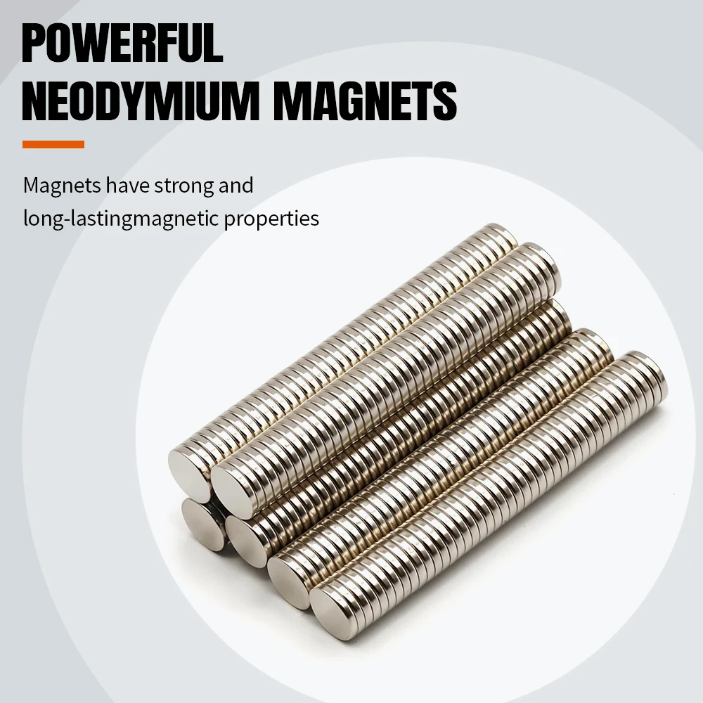 Neodymium Magnet NdFeB Disc Round 8x1.5mm High Adsorption Corrosion Resistant DIY Craft Home Storage Office Organizer Tool
