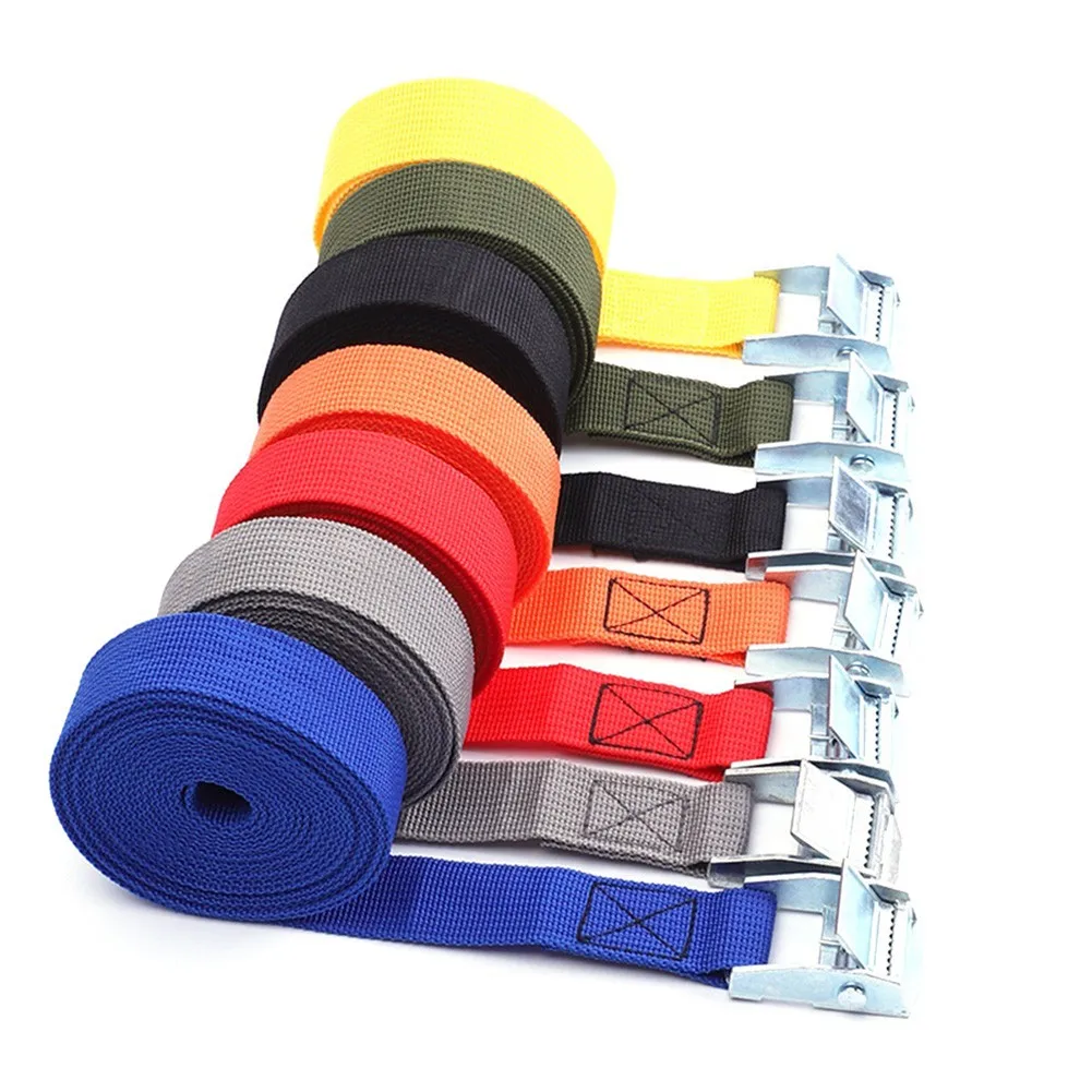 1pcs 1M Lashing Strap Pressure Buckle Straps Fixing Adjustable Binding Belt Rope Tensioner Self Defense Lifesaving Buckle Tool