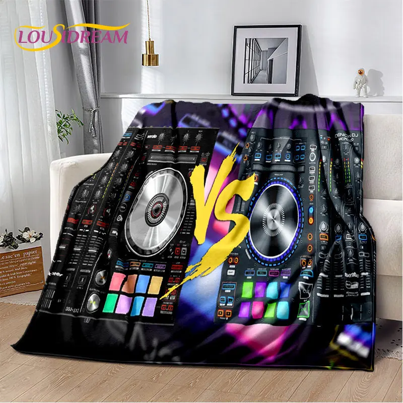 

3D Cool DJ Music Screen Keyboard Soft Plush Blanket,Flannel Blanket Warm Throw Blanket for Living Room Bedroom Bed Sofa Picnic