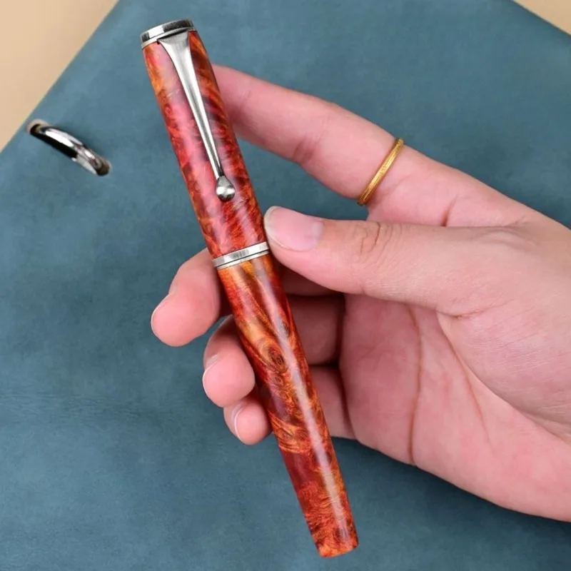

PK Jinhao 9036 Pen,Limited Edition Collector's Wingsung Wooden Fountain Pen F 0.5 Nib School Supplies Cute Red Wood Ink Pens