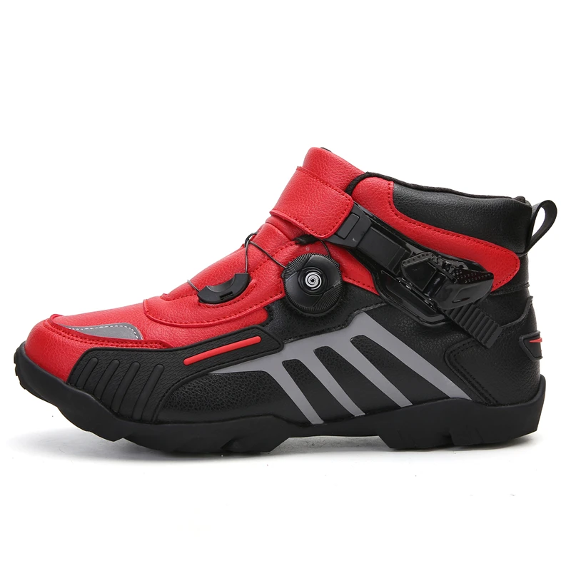 

Motorcycle protective riding shoes men's four season off-road anti slip breathable racing short boots equipment cycling shoes