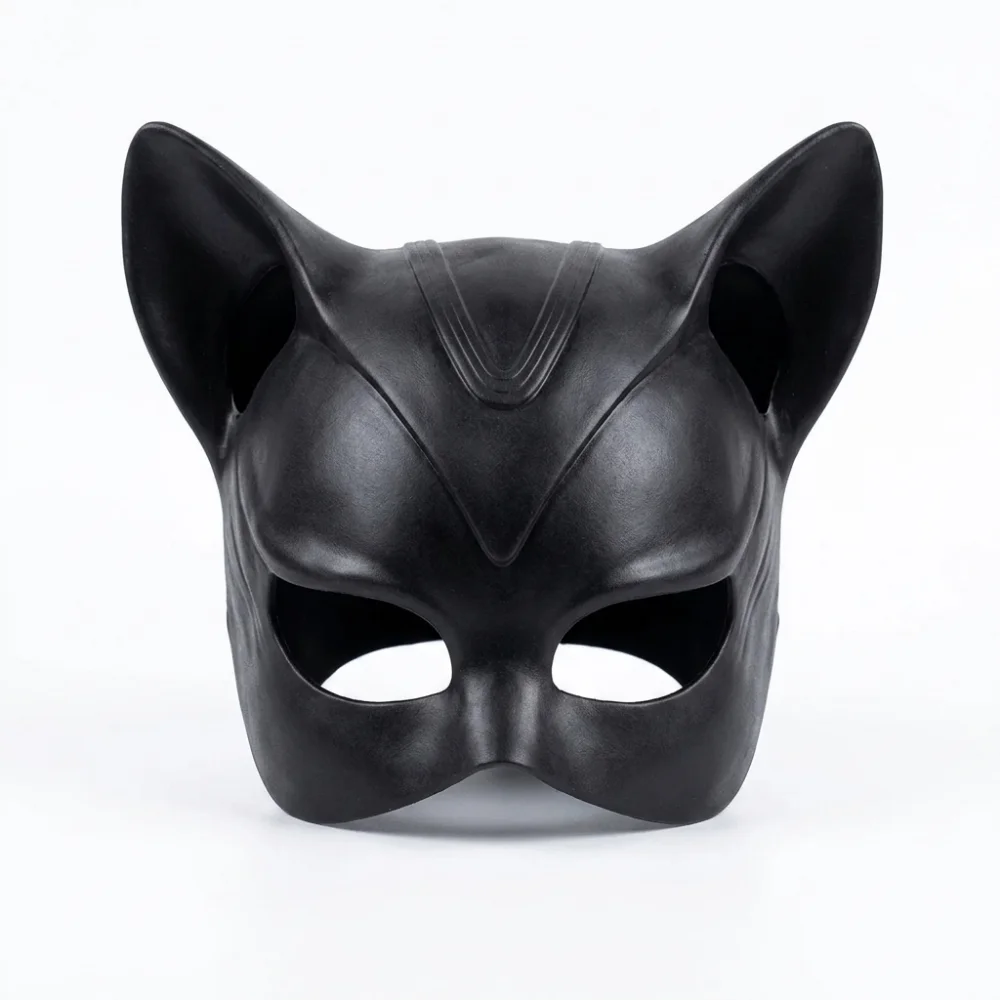 Máscara de Gato Sexy de Selina Kyle, Disfraz de Látex para Cosplay de Superhéroe, Accesorio de Disfraz para Película, Maquillaje para Fiesta de Halloween, Baile de Disfraces, Batman, Venta al por Mayor