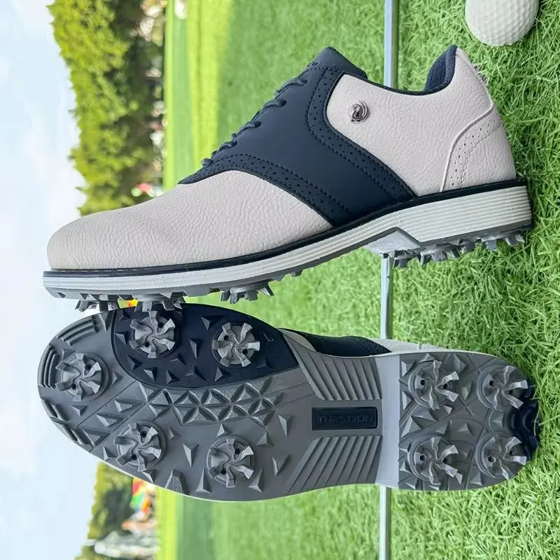 

Classic Brand Golf Training Shoe for Men Anti-Slip Spikes Golf Shoe Man Leather Gym Sneakers Mens Walking Shoes
