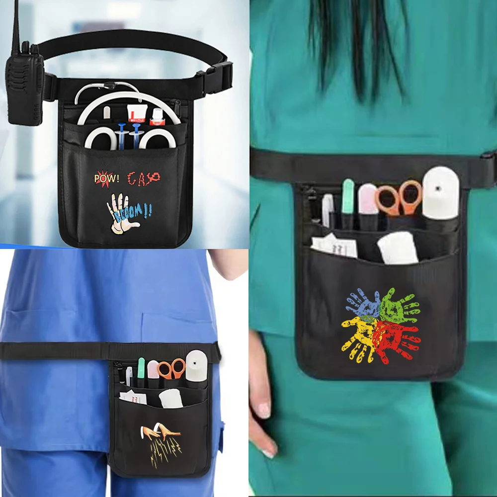 

New Waist bag Workout Traveling Running Wallets Waist Pack Hand Printing Phone Bag Work Sport Accessories Nurse Waist Bags