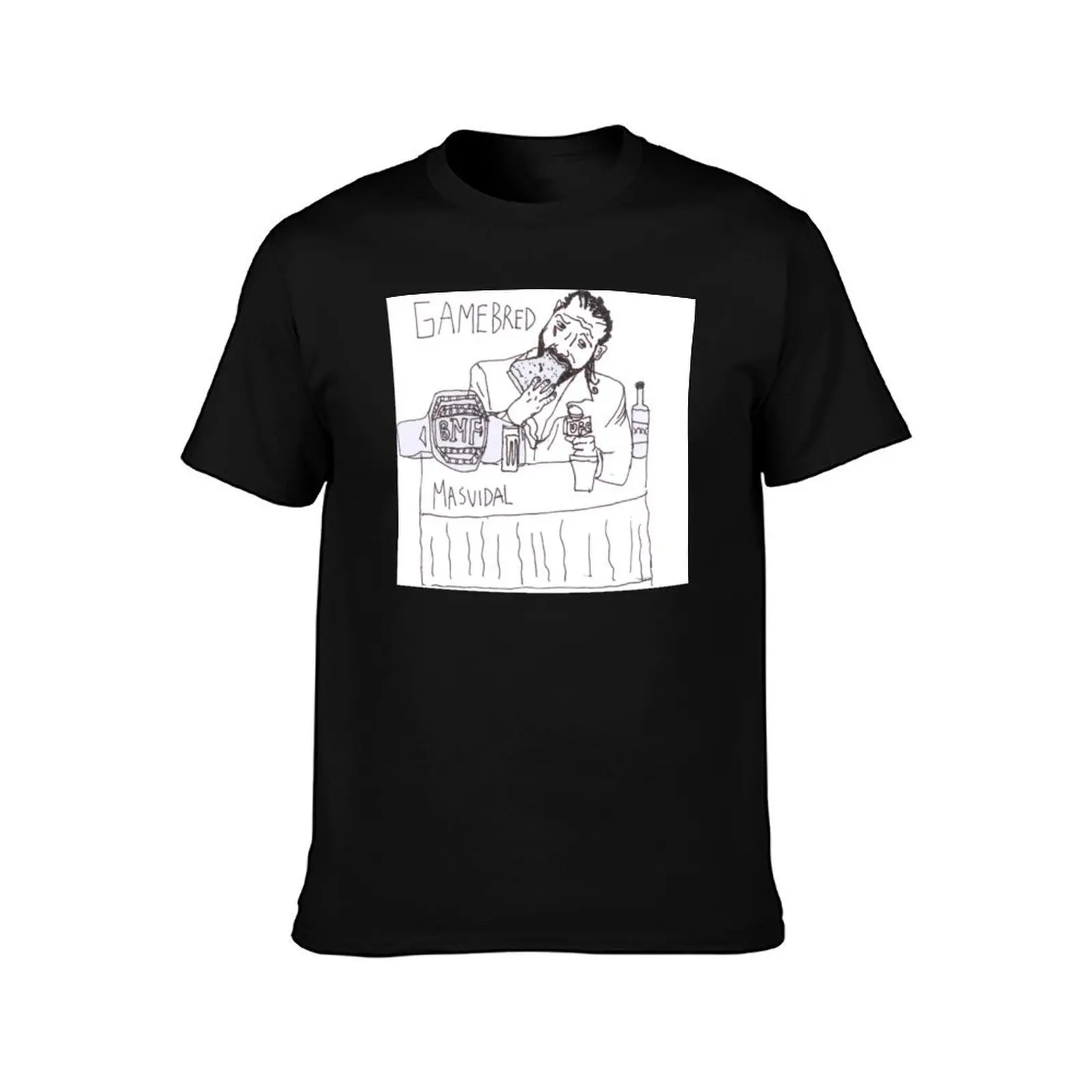 Jorge Masvidal Pizza Illustration T-Shirt Work Utility Casual Tee Shirt T-Shirt