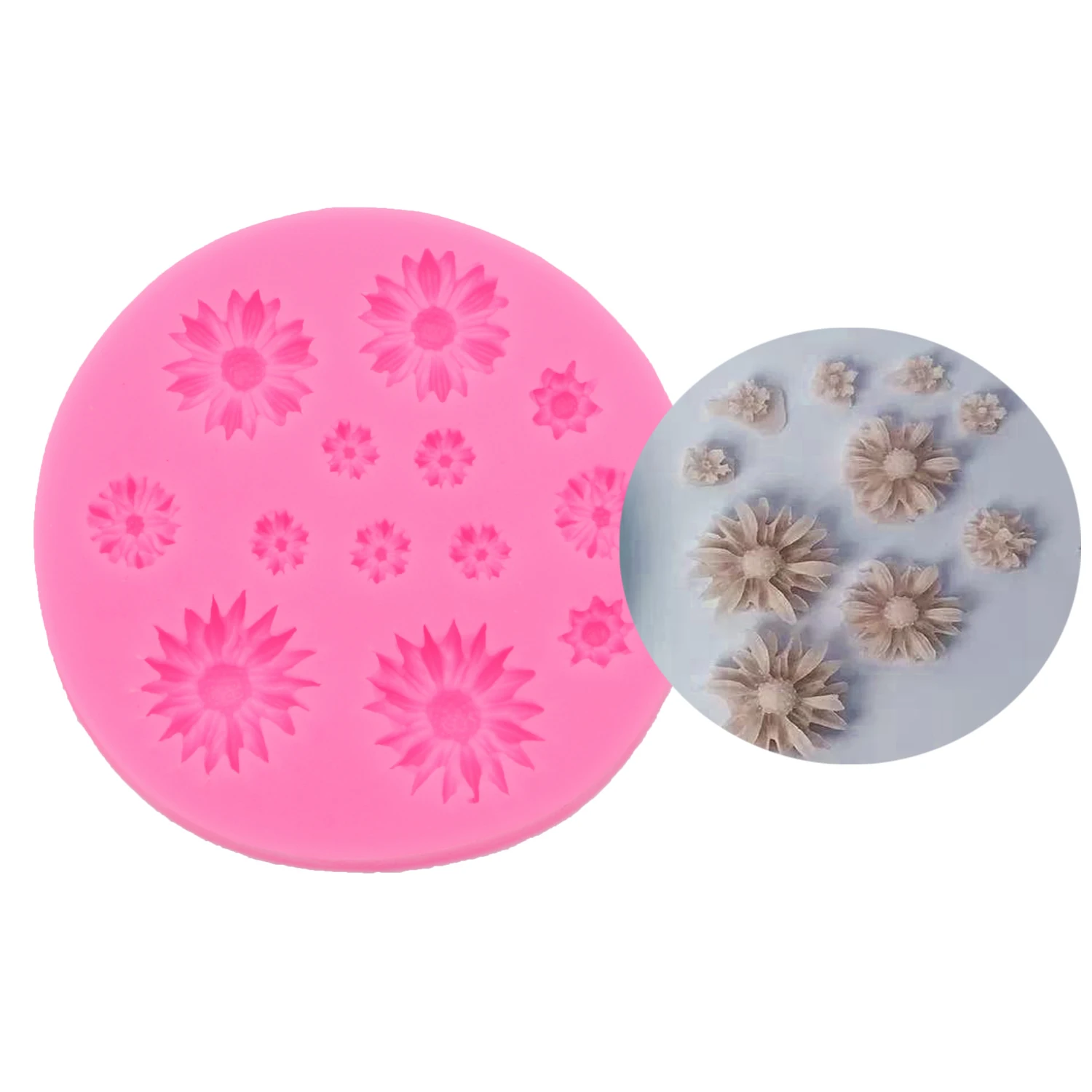 Silicone Cherry blossom Molds Fondant Chocolate Sugarcraft Clay DIY Cakes Dessert Gummy Candy Baking Orchid Tool