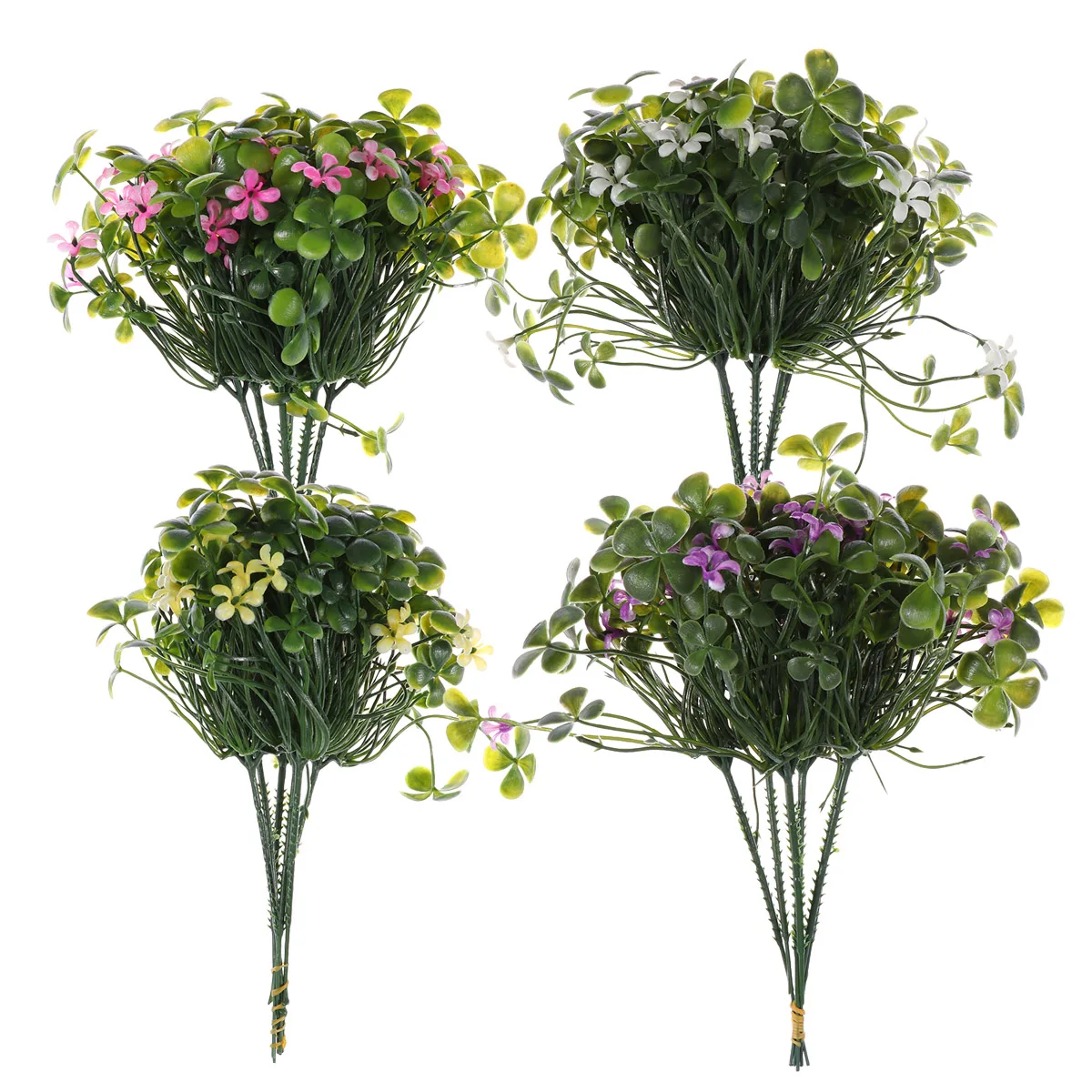 

24 Pcs Simulation Plants Greenery nament Artificial Bonsai Vintage Plastic Garden Fence Home Office