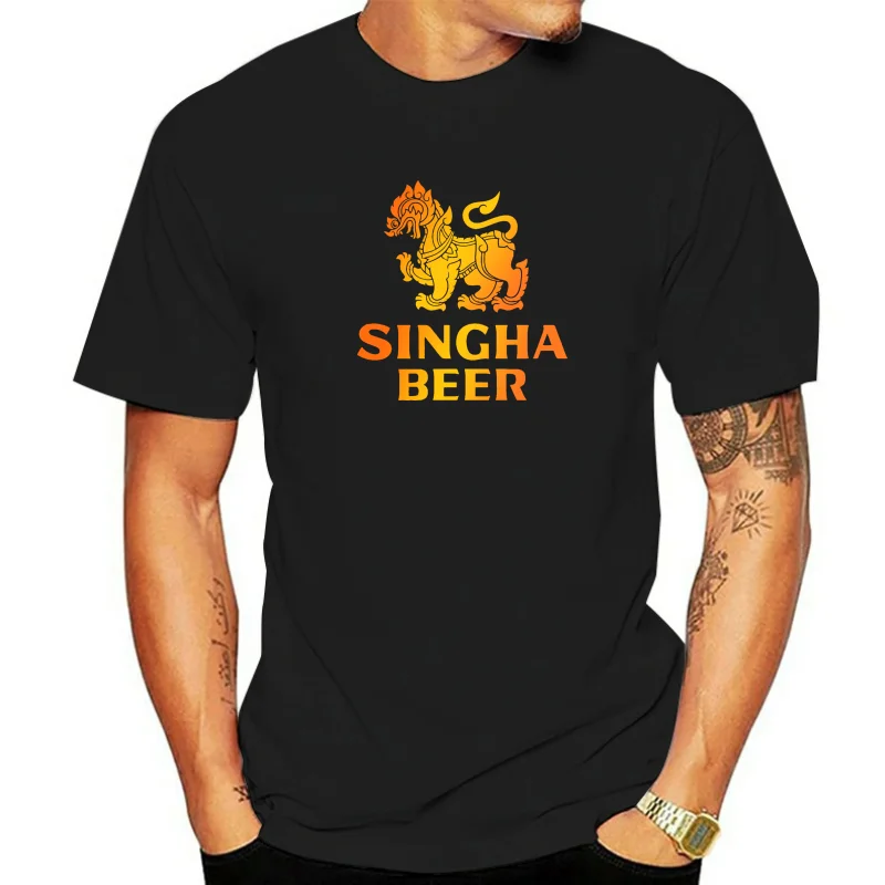 Singha Beer T-Shirt Black Asia Thailand Phuket Bier Bankok Thai Brauerei Alk