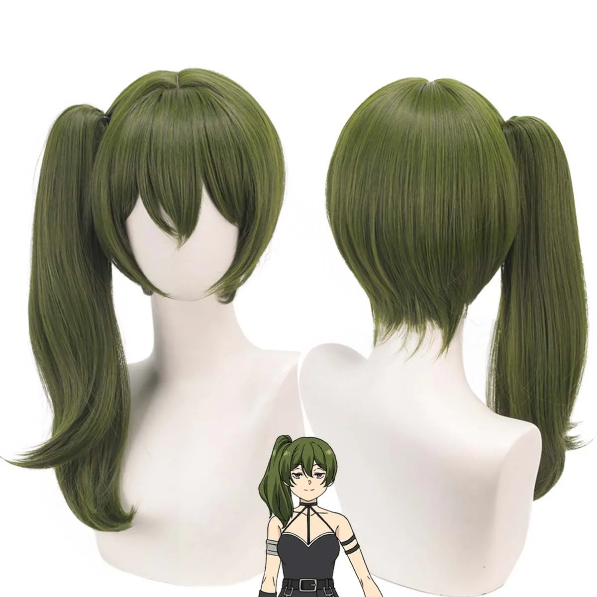 

Женщины Аниме Frieren: Beyond Journey's End Косплей Ubel Косплей Оливково-зеленый парик из синтетических волос