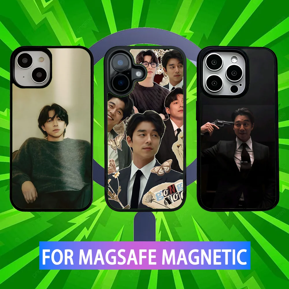 

G-Gong yoo Korea Phone Case For iPhone 16,15,14,13,12,11,Pro,Max,Plus,Mini,SE New Magsafe Magnetic Wireless Charging