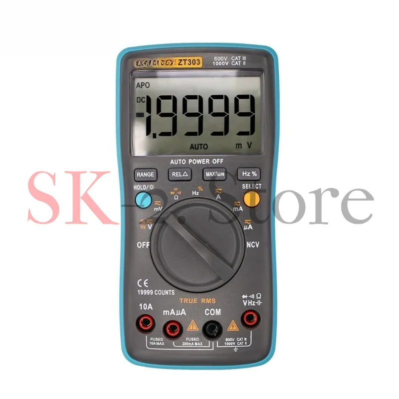Suitable for ZOYI ZT303 True-RMS DC/AC Voltmeter Ammeter Resistance Capacitance Hz Temp Tester 19999 Counts