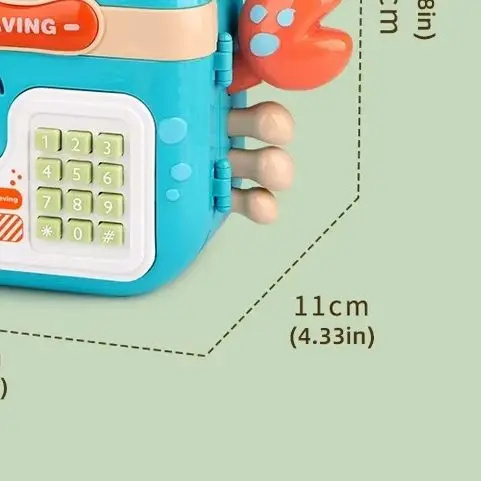 Kinder Elektrische Sparschwein Cartoon Krabbe Spardose Fingerabdruck Codes Passwort mit Musik Lichter Spardose Haus Spielen Kinder Spielzeug