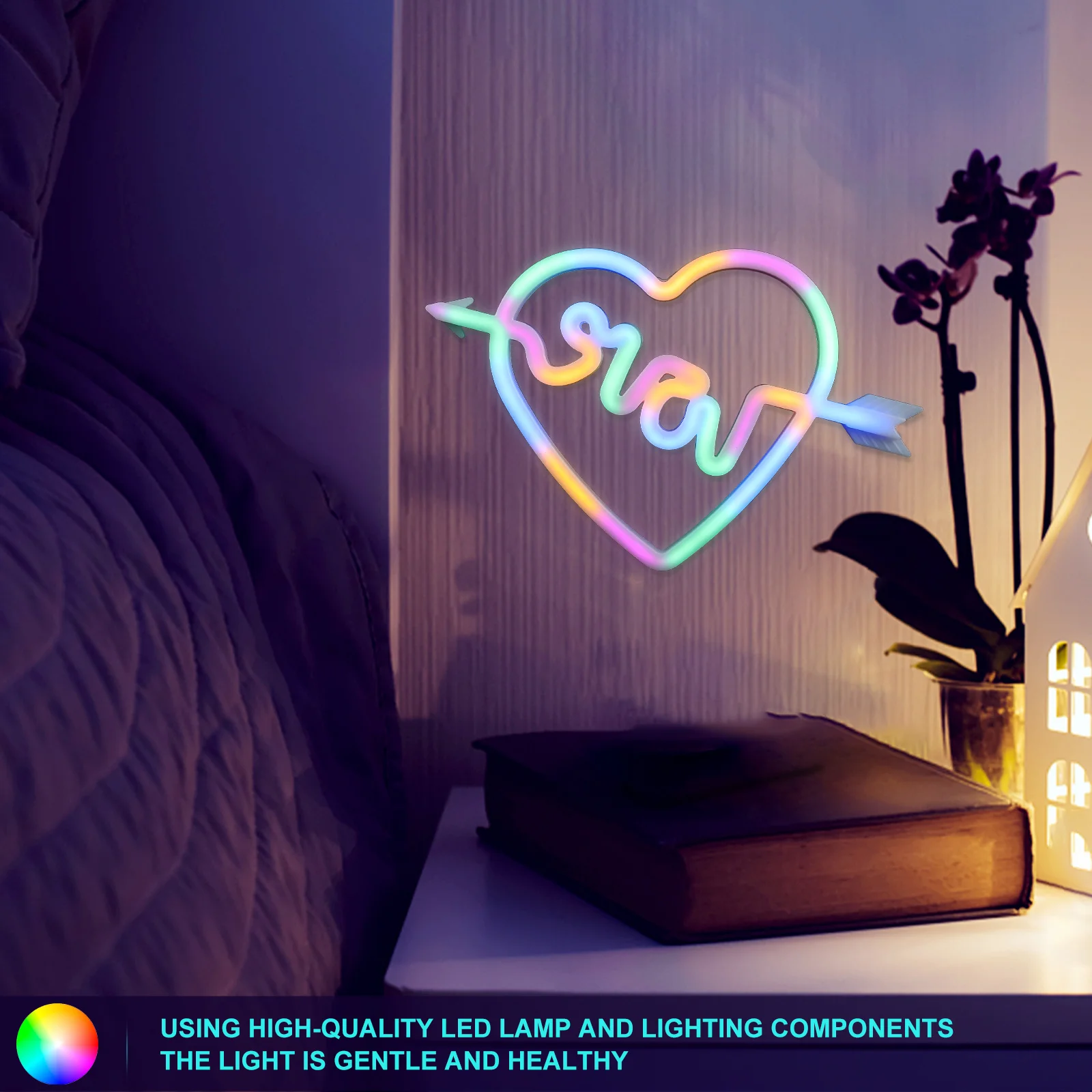 Uniek hartmodelleringslicht LED-neonbord voor huisdecoratie Valentijnsdag feestdecoratie Hartontwerp neonlicht