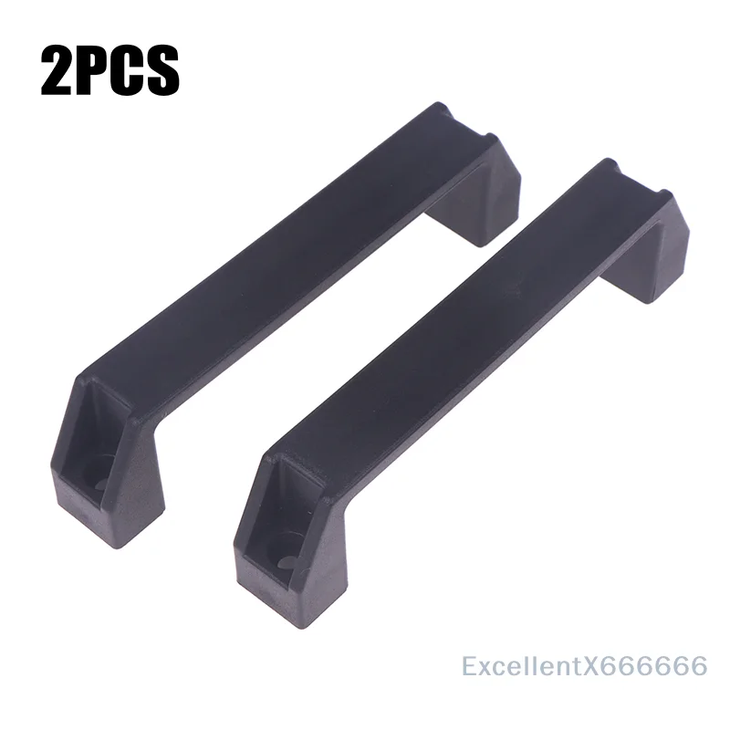 

Sleek Industrial Cabinet Handles; 2-piece Black Plastic Drawer Pulls Set