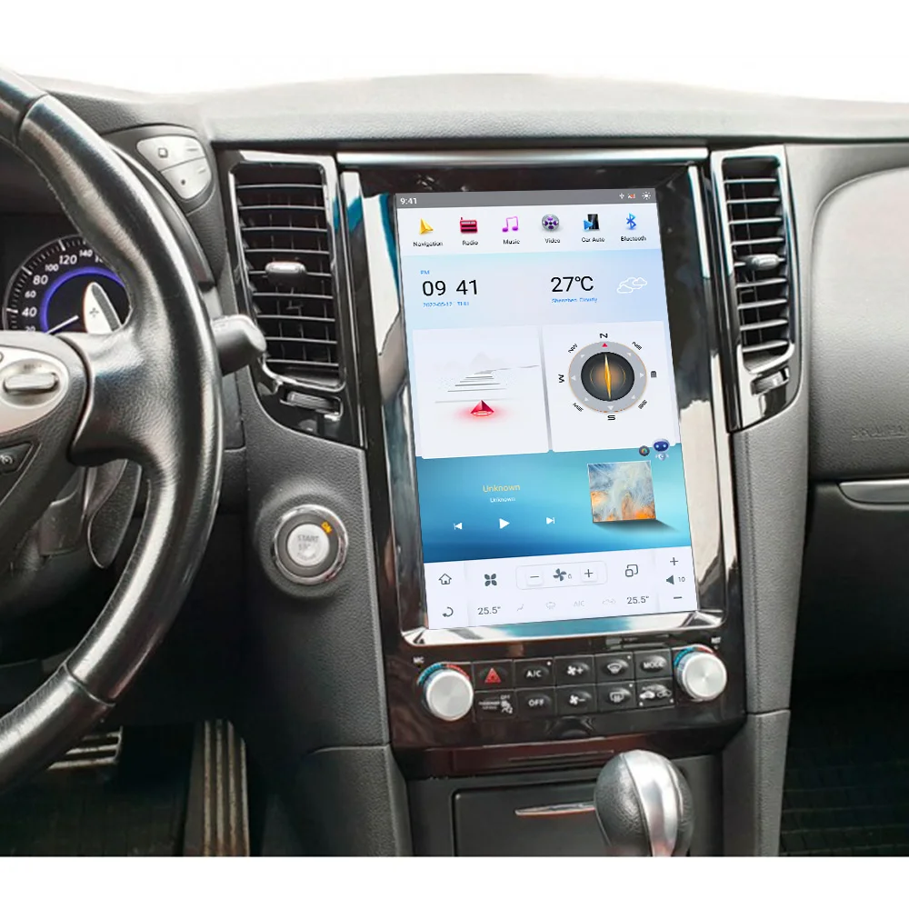 2 Din Android Auto Carplay GPS Navigation For Infiniti FX35 2009-2013 Car Radio Multimedia Player Tape Recoder Head Unit DSP 360