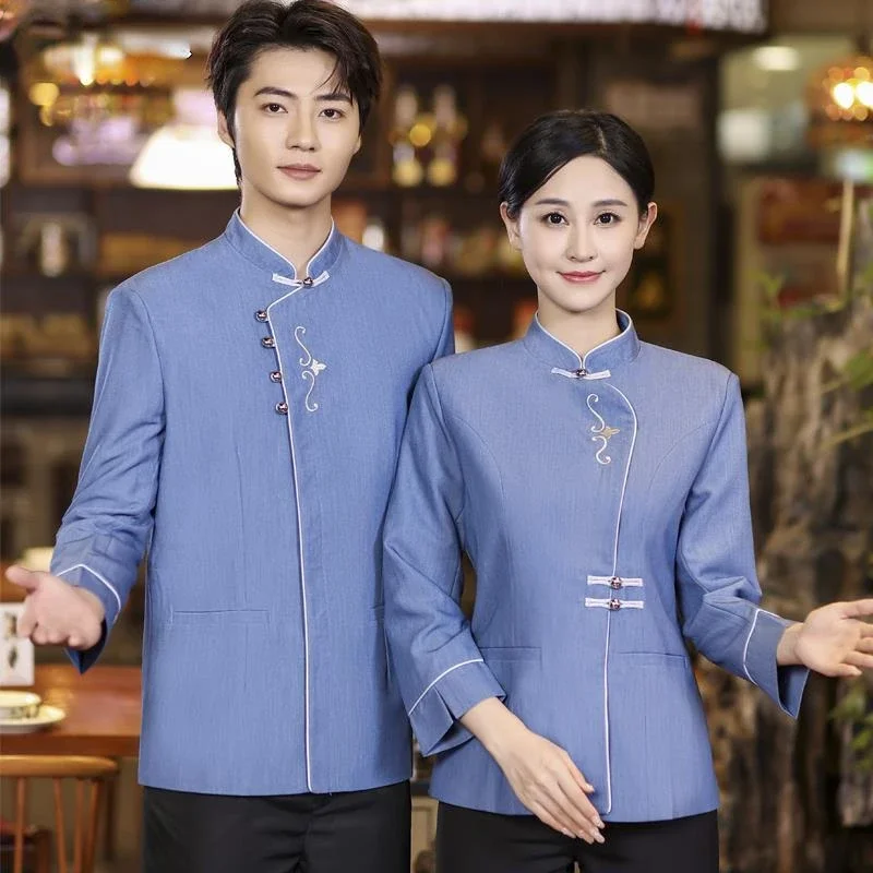 long-sleeve-waiter-overalls-food-service-hotel-restaurant-bakery-breathable-chef-uniform-fast-food-coffee-shop-waiter-uniform