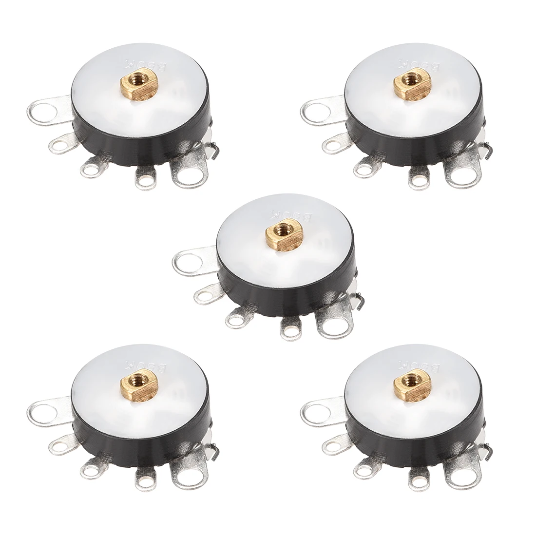Uxcell Carbon Film Potentiometer Wheel Variable Resistors Single Turn Rotar Round Shaft to control Electrical devices 10/50K