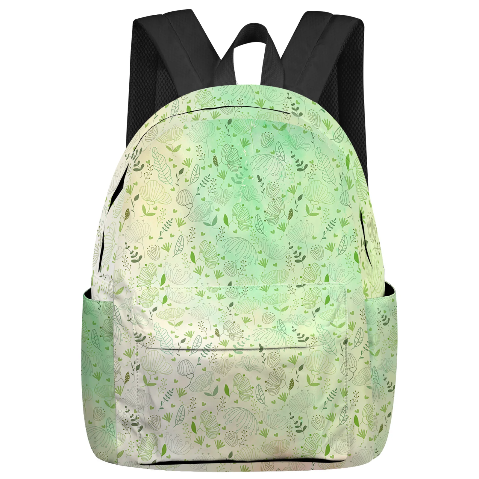 

Spring Flowers Eucalyptus Leaves Plant Backpacks Custom Student School Bags Laptop Backpack Men Women Female Travel Mochila