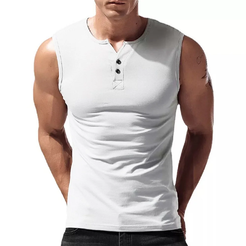 

Men's Sleeveless Vest Ribbed Knitted V-neck Solid Color Vest Gym Sweatshirt Casual Streetwear Tattoo Style Summer Fashion