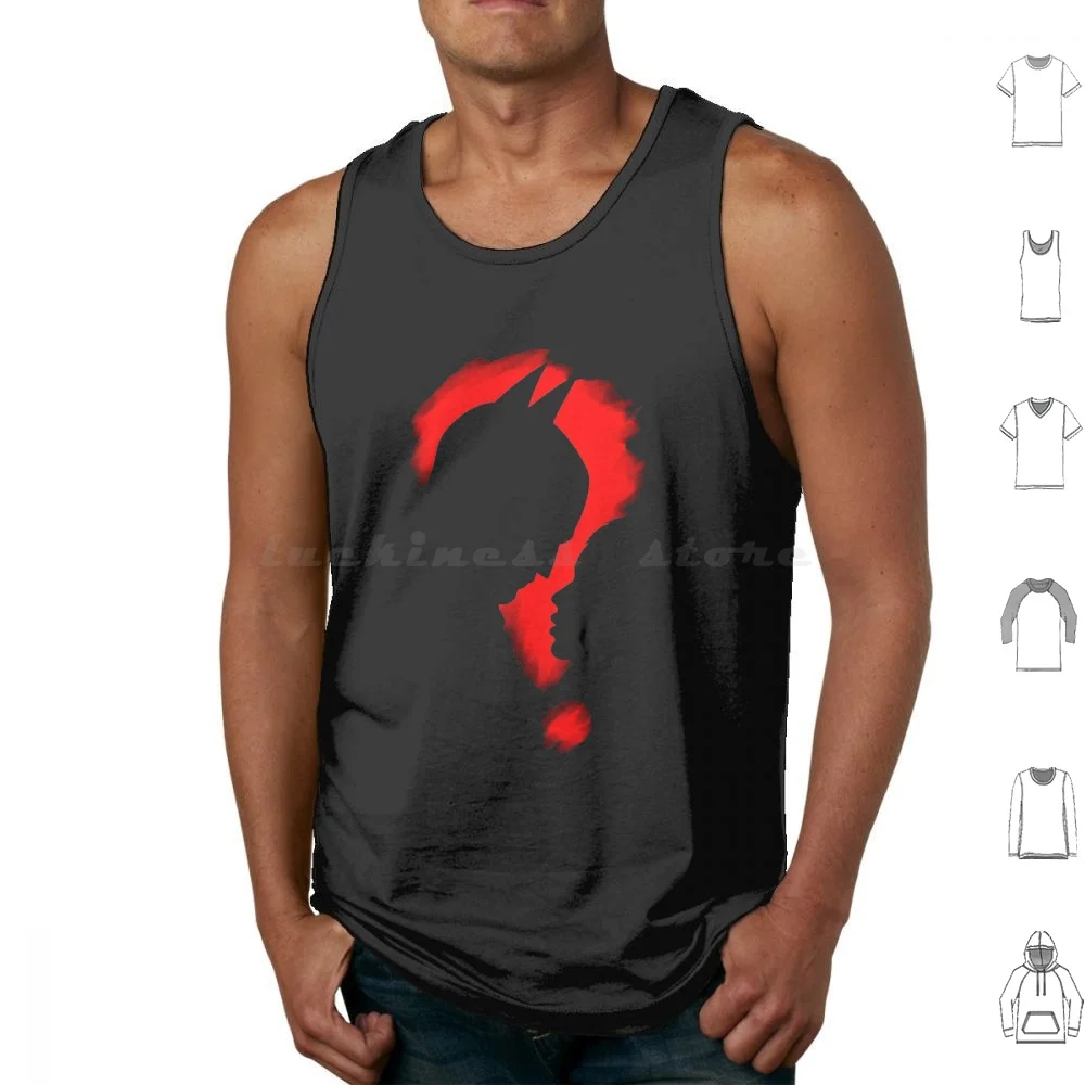 Question-Bat-Cat Tank Tops Vest Sleeveless Riddler Robert Pattinson Superhero Superheroes The Robert Patinson