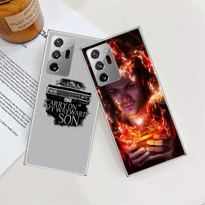 Angel Castiel Supernatural Phone Case For Galaxy Note 20 Ultra 10 9 8 Samsung A05S A55 A35 A25 A15 A9 A8 A7 A6 J8 J6 J4 Plus M52