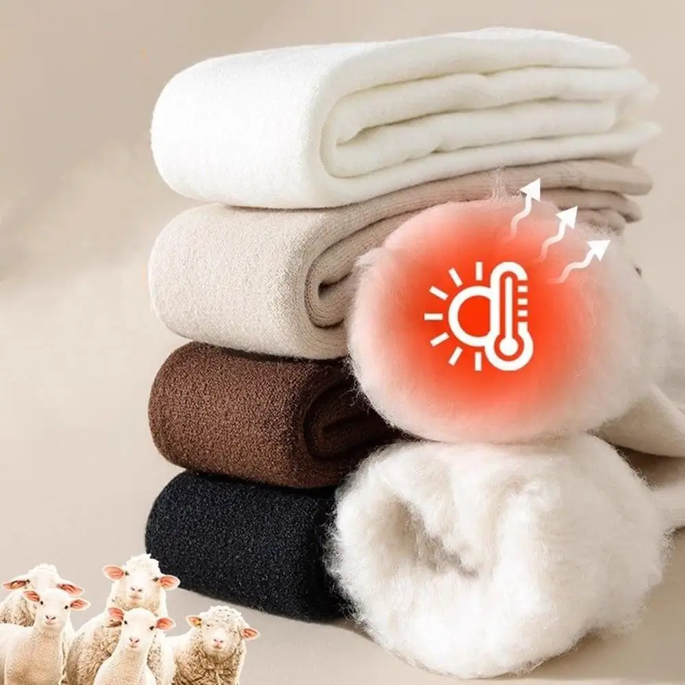 الشتاء المرأة فوق الركبة الجوارب الدافئة الفخذ العليا الجوارب سميكة الصوف مبطن عالية الخصر الجوارب زائد المخملية التمهيد الكفة تدفئة الساق