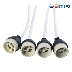 Lámpara halógena LED de cerámica GU10, Base de portalámparas estándar europeo, bayoneta resistente a altas temperaturas, enchufe de luz de 18cm